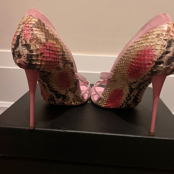 Gianmarco Lorenzi pink snakeskin heels - Picture 3 of 4